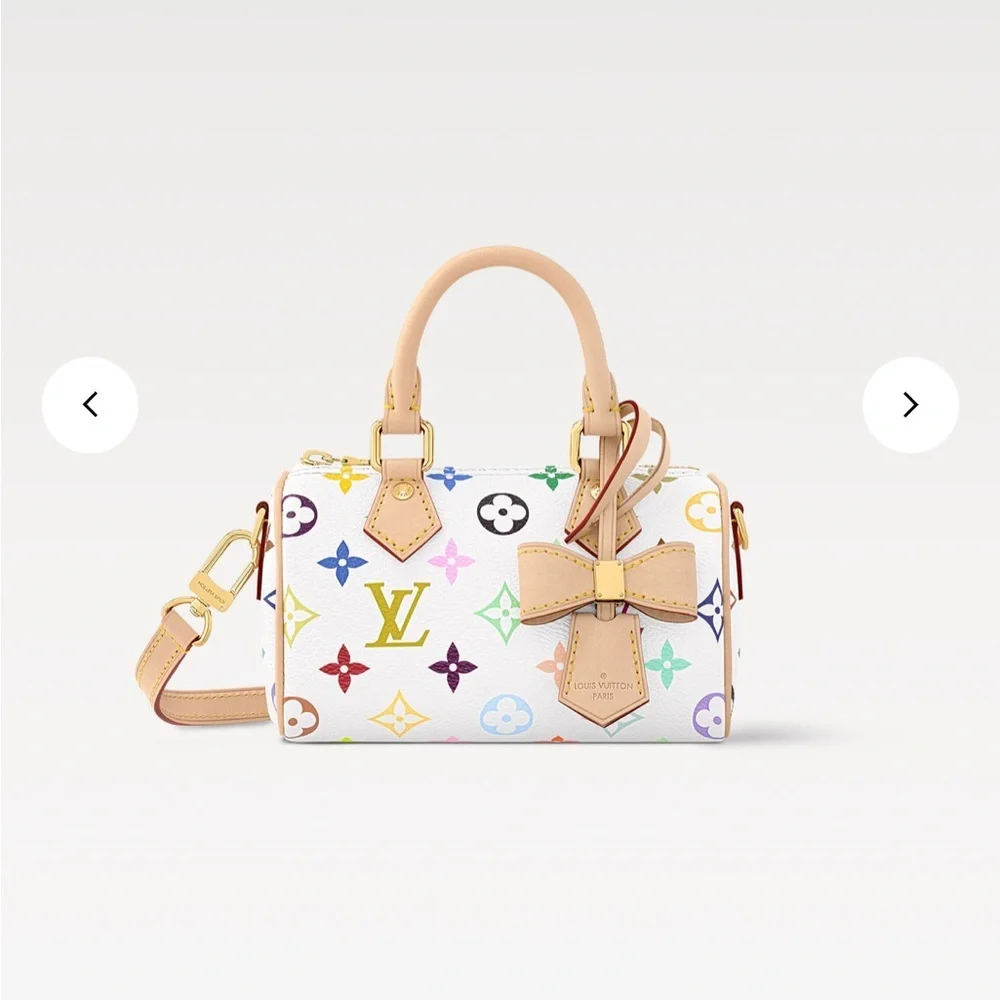 Louis Vuitton Murakami Nano Speedy Multicolor Monogram Handbag New with Tags